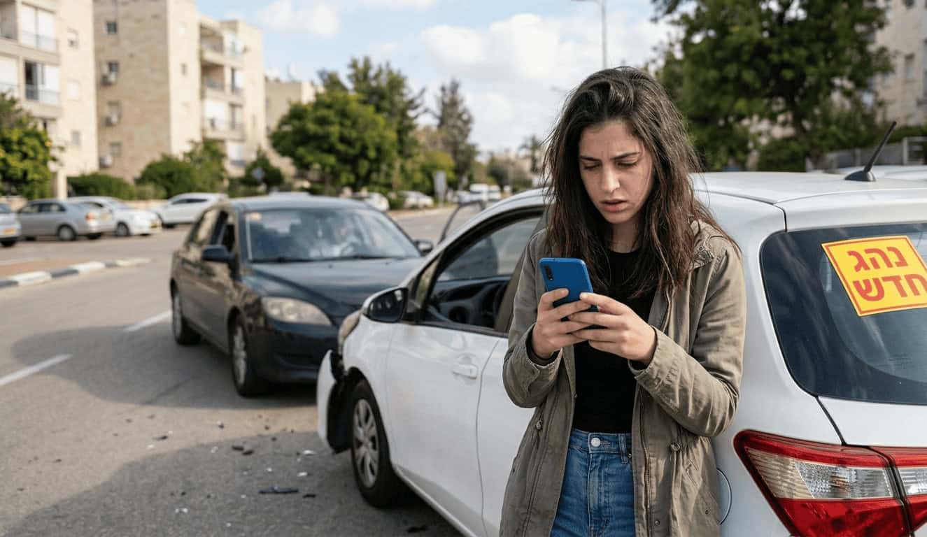 אין לי ביטוח נהג חדש ועשיתי תאונה מה עושים